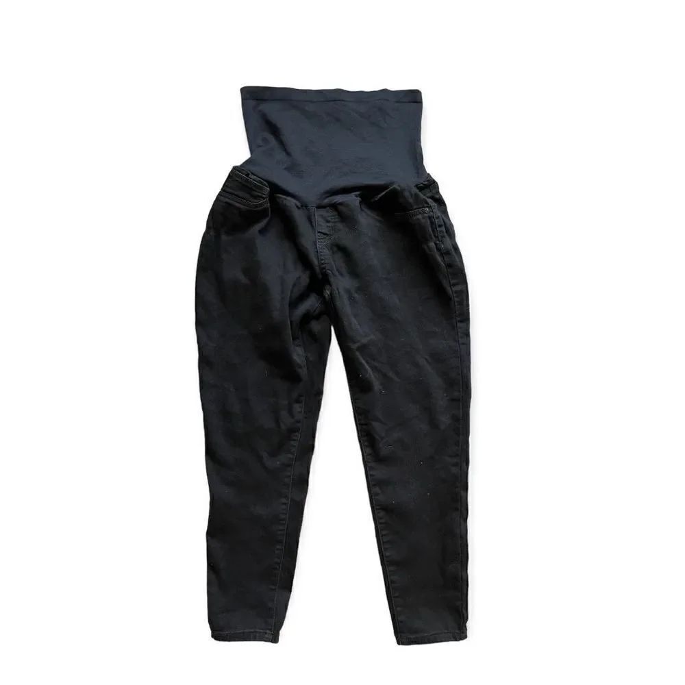 Womens Vintage Violet Maternity Black Full Panel Skinny Jeans - Sz XL
